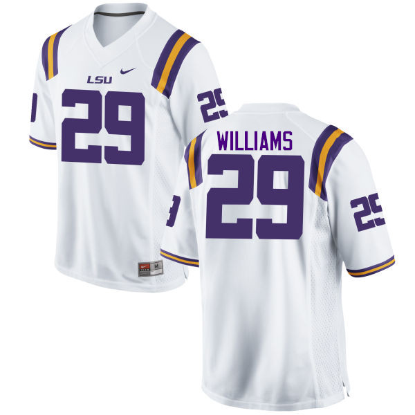 Men LSU Tigers #29 Andraez Williams College Football Jerseys Game-White - Click Image to Close